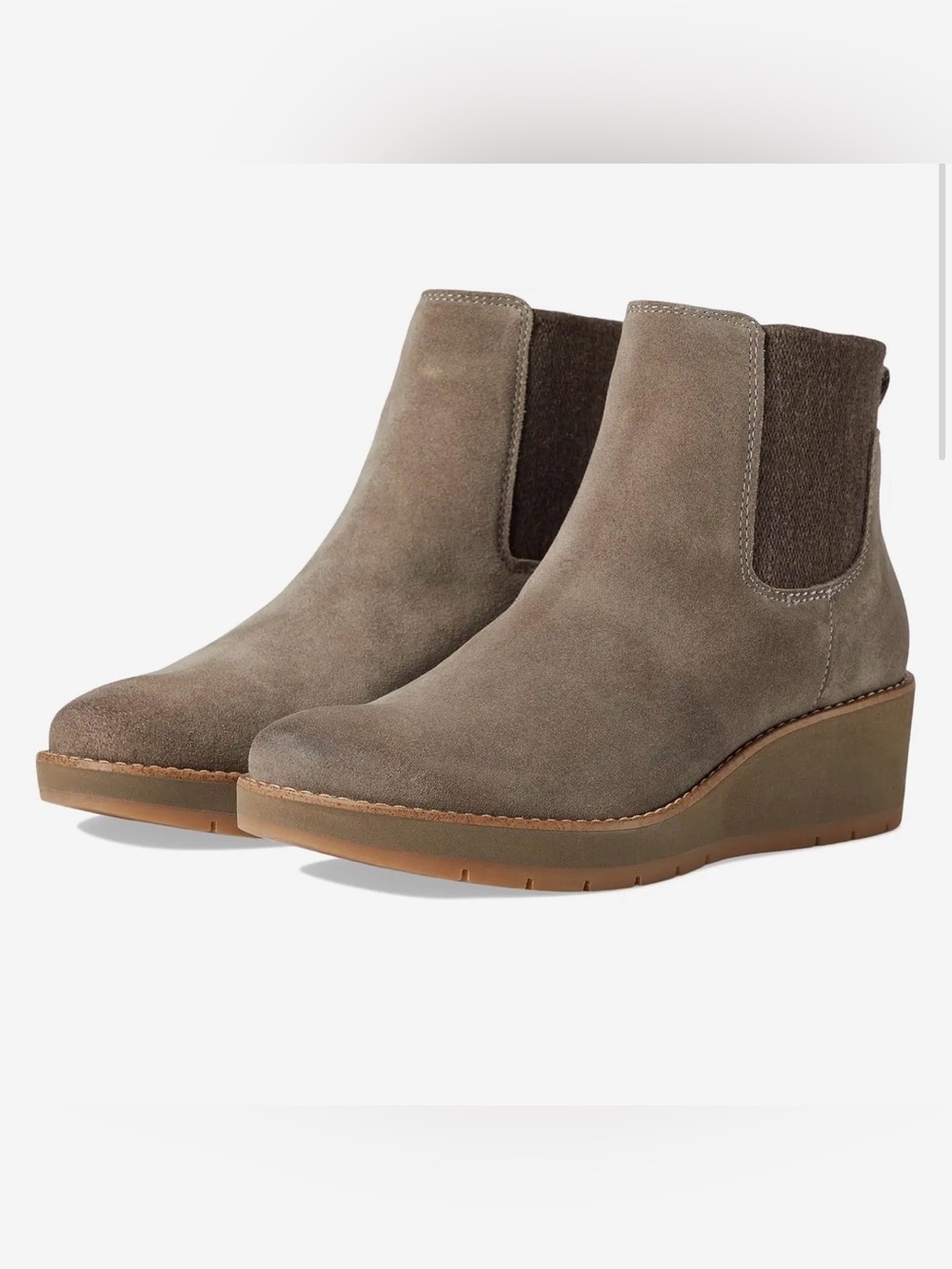 Comfortiva Ferna Chelsea Boot Taupe 9.5 leather pillow top
